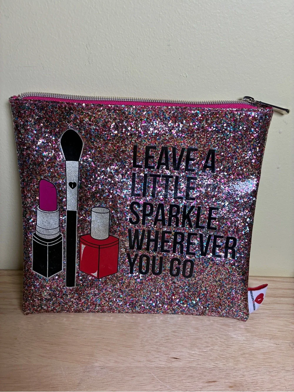 Sephora Collection x Breakups To Makeup Glitter Cosmetic Bag Sparkle Clutch 2016